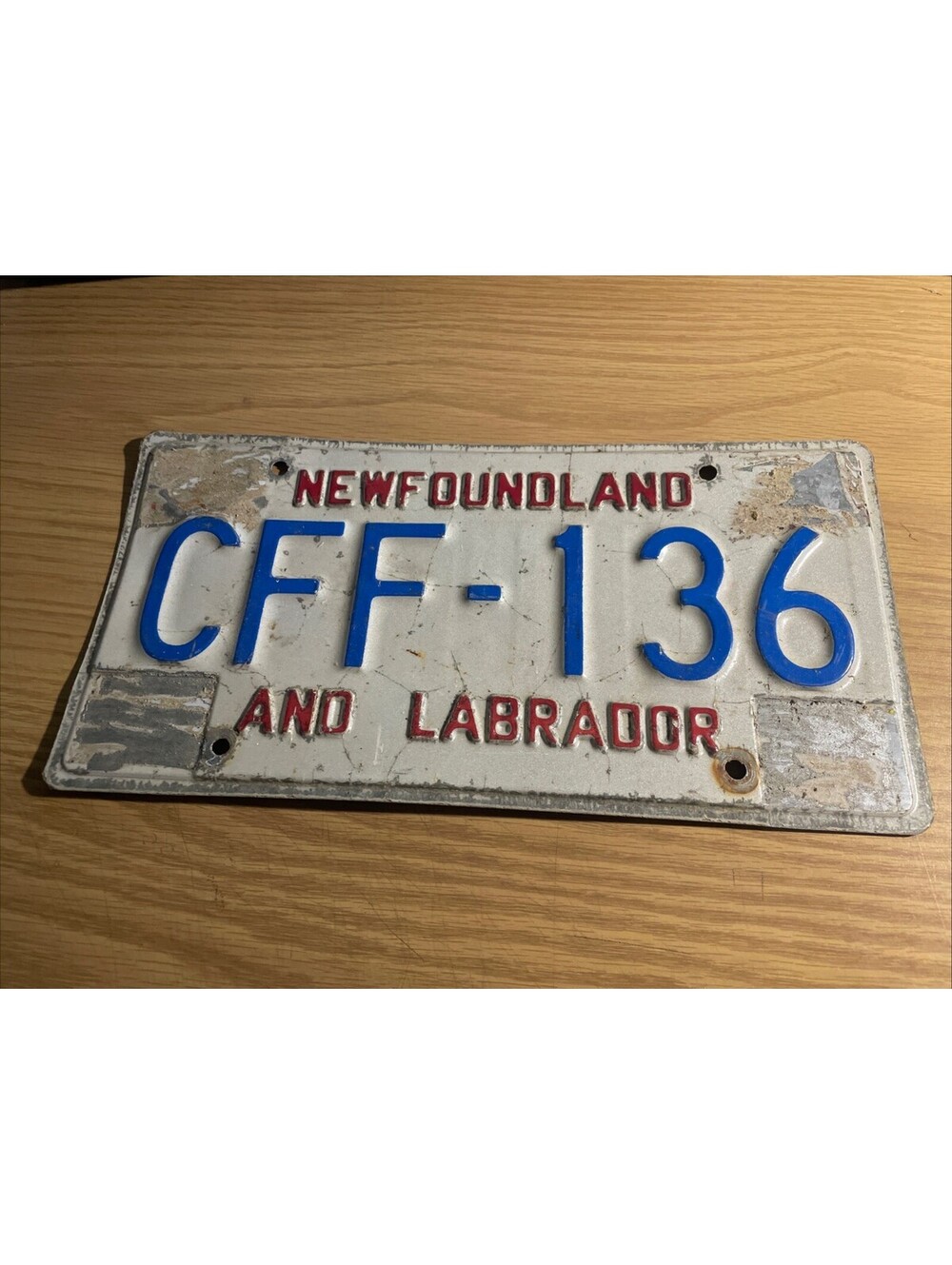 Newfoundland License Plate Labrador Canada CFF 136 Commercial Truck 1989 1999